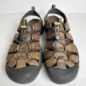 KEEN Newport Brown Leather Waterproof Sport Sandals Mens Size 46 EU‎ 12 US